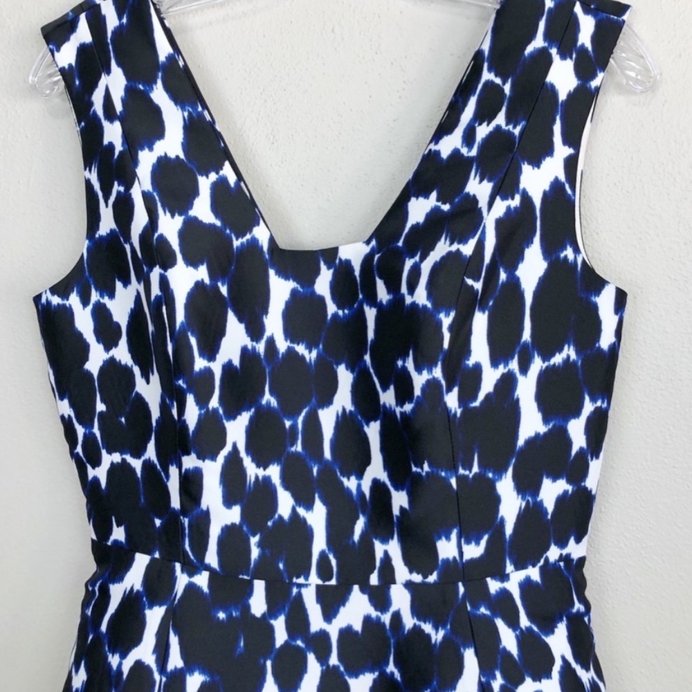 Kate Spade Blue Leopard Fit & Flare Dress - Picture 11 of 12